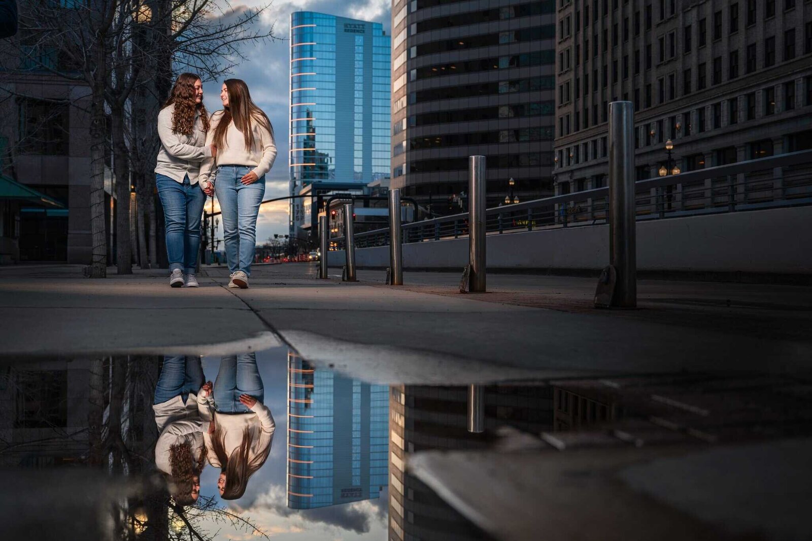 Winter Downtown Salt Lake Engagement, engagements & couples photograph